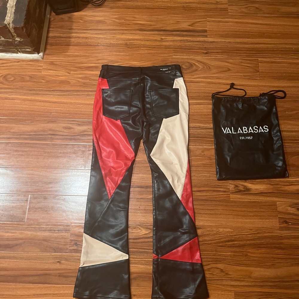 Valabasas Colorblock Leather Pants